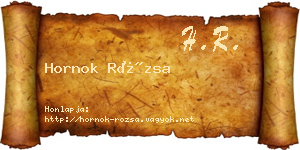 Hornok Rózsa névjegykártya